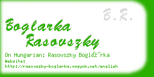 boglarka rasovszky business card